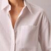 Linen Blend Relaxed Button-Down Shirt