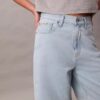 Linen Blend Relaxed Denim Bermuda Shorts Linen Blend Relaxed Denim Bermuda Shorts
