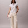 Linen Blend Short Sleeve Top Linen Blend Short Sleeve Top
