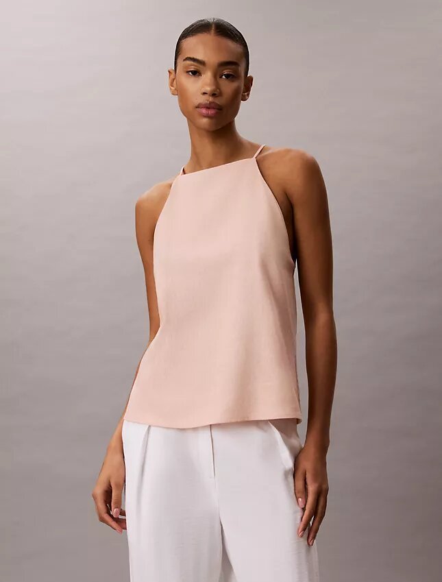 Linen Blend Sleeveless Top Linen Blend Sleeveless Top