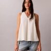 Linen Blend Sleeveless Top