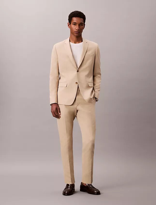 Linen Blend Slim Blazer Linen Blend Slim Blazer