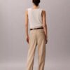 Linen Blend Tailored Wide Leg Pants Linen Blend Tailored Wide Leg Pants