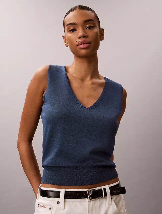 Linen Blend Tank Top Linen Blend Tank Top