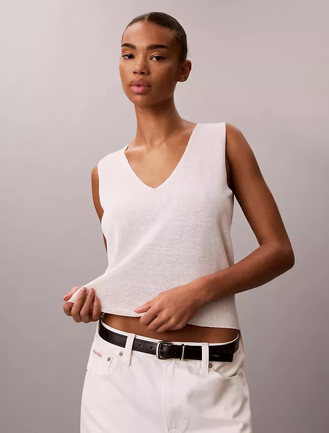 Linen Blend Tank Top Linen Blend Tank Top
