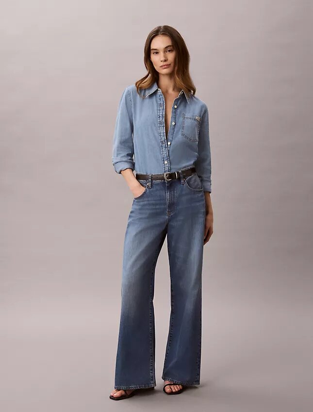 Linen Blend Wide Leg Jeans Linen Blend Wide Leg Jeans