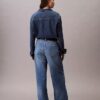 Linen Blend Wide Leg Jeans
