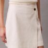 Linen Cotton Blend Asymmetrical Skirt