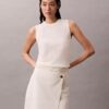 Linen Cotton Blend Asymmetrical Skirt