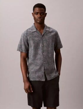 Linen Cotton Camp Collar Easy Shirt