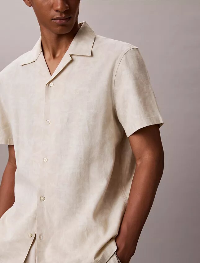 Linen Cotton Camp Collar Easy Shirt Linen Cotton Camp Collar Easy Shirt