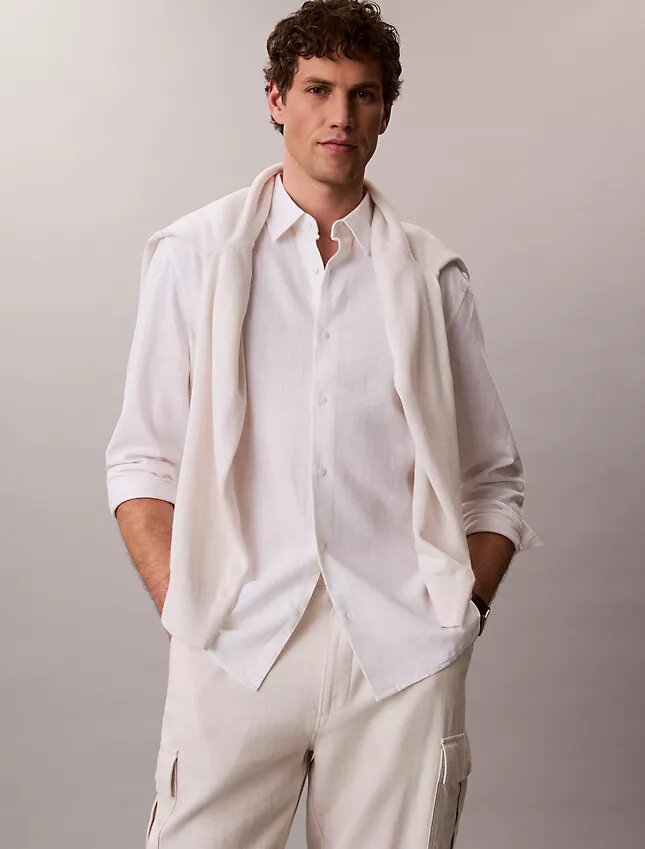 Linen Cotton Classic Button-Down Shirt Linen Cotton Classic Button-Down Shirt