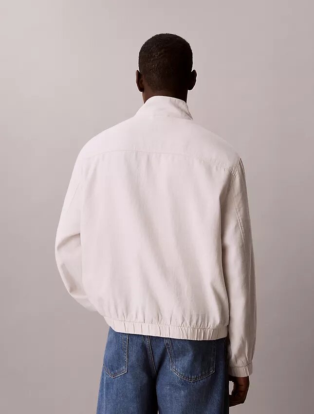 Linen Cotton Mock Neck Jacket Linen Cotton Mock Neck Jacket