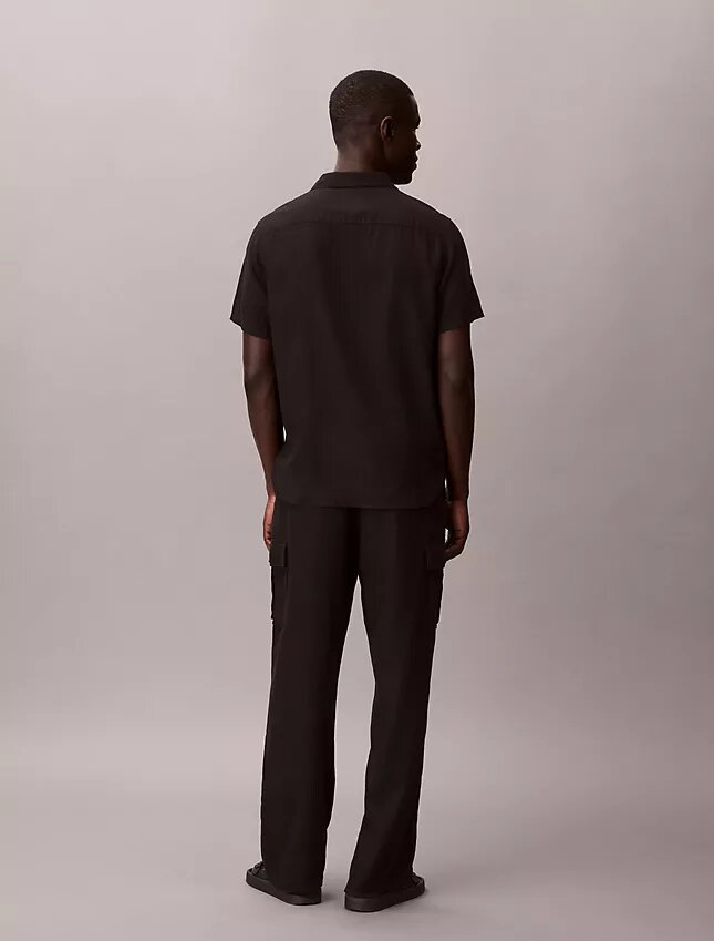 Linen Cotton Relaxed Straight Cargo Pants Linen Cotton Relaxed Straight Cargo Pants