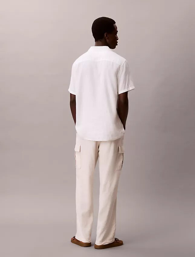 Linen Cotton Relaxed Straight Cargo Pants Linen Cotton Relaxed Straight Cargo Pants