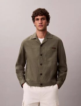 Linen Cotton Shirt Jacket