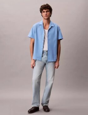 Linen Cotton Short Sleeve Button-Down Shirt