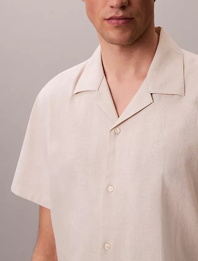 Linen Cotton Short Sleeve Button-Down Shirt Linen Cotton Short Sleeve Button-Down Shirt