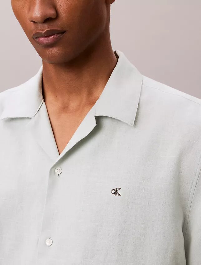 Linen Cotton Short Sleeve Button-Down Shirt Linen Cotton Short Sleeve Button-Down Shirt