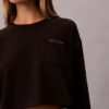 Logo Cotton Jersey Cropped Tee