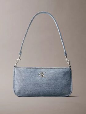 Logo Denim Convertible Shoulder Bag