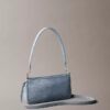 Logo Denim Convertible Shoulder Bag