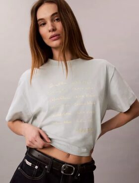 Logo Font Graphic Boxy T-Shirt