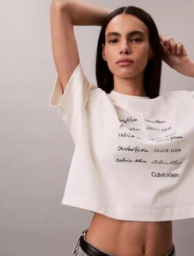 Logo Font Graphic Boxy T-Shirt