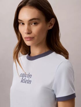 Logo Graphic Cropped Ringer T-Shirt
