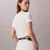 Logo Graphic Cropped Ringer T-Shirt