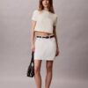 Logo Graphic Cropped Ringer T-Shirt