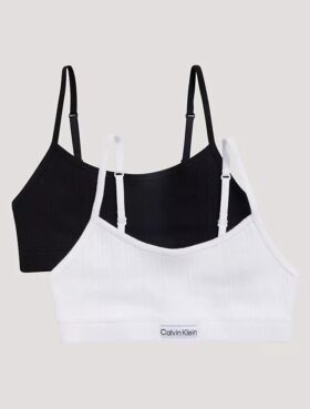 Logo Rib 2-Pack Cropped Bralette