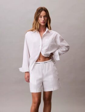 Logo Waistband Cotton Shorts