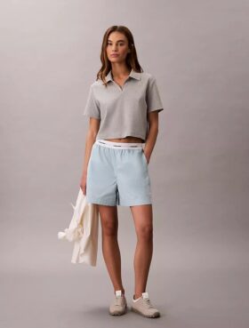 Logo Waistband Cotton Shorts Logo Waistband Cotton Shorts