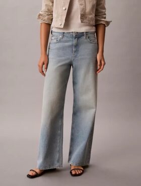 Low Rise Baggy Logo Jeans