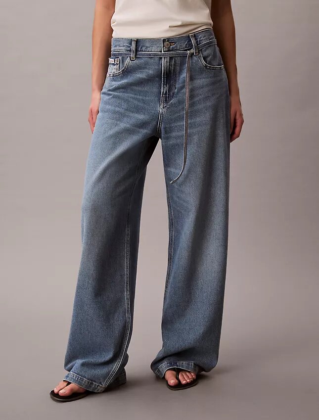 Low Rise Belted Baggy Jeans Low Rise Belted Baggy Jeans