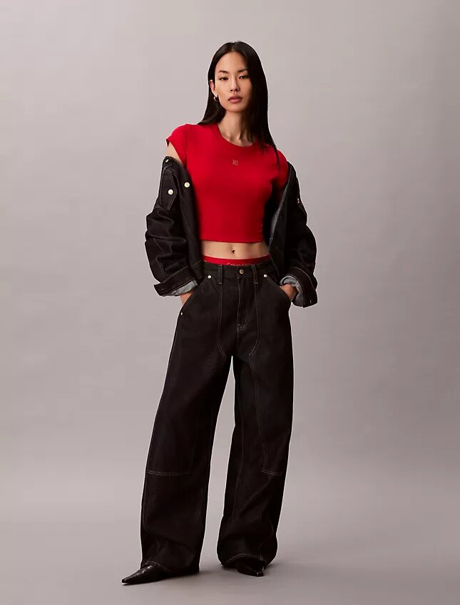 Lunar New Year Emblem Logo Crop T-Shirt Lunar New Year Emblem Logo Crop T-Shirt