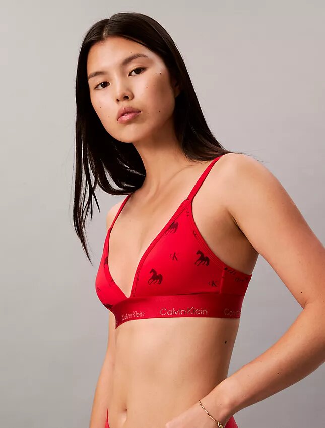 Lunar New Year Lightly Lined Triangle Bralette Lunar New Year Lightly Lined Triangle Bralette