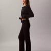 Lurex Merino Wool Blend Flared Pants