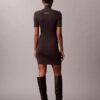 Lurex Merino Wool Blend Rib Sweater Dress