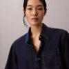 Lyocell Blend Cropped Boxy Shirt Lyocell Blend Cropped Boxy Shirt