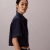 Lyocell Blend Cropped Boxy Shirt Lyocell Blend Cropped Boxy Shirt