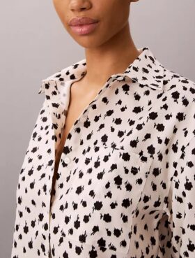 Lyocell Roll Tab Button-Down Shirt