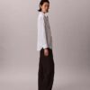 Lyocell Roll Tab Button-Down Shirt