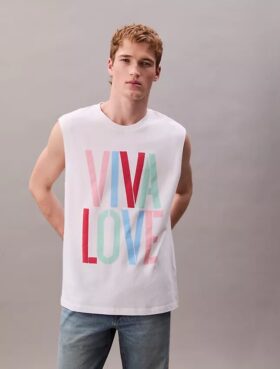 Marc Hundley Pride Viva Love Relaxed Tank Top