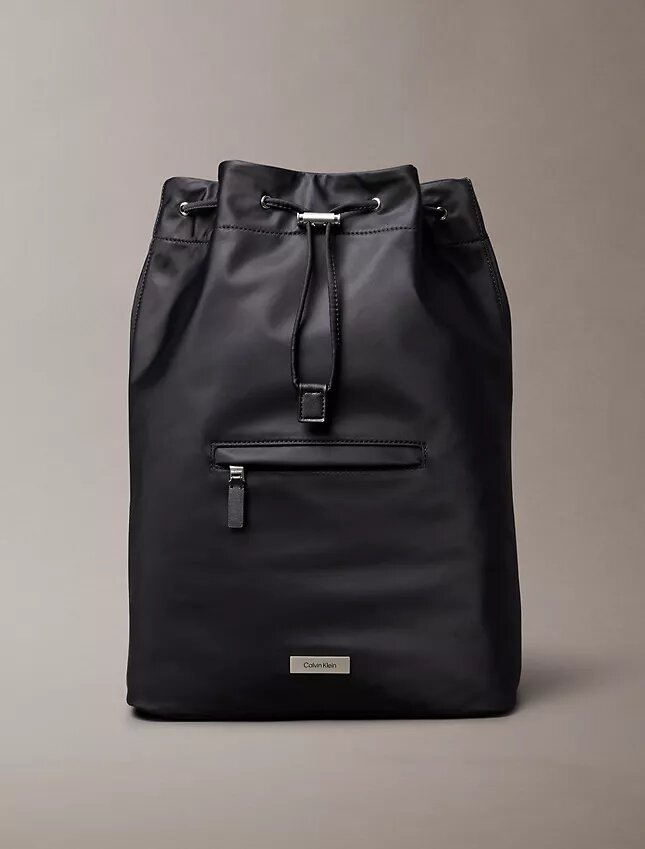 Matte Nylon Drawstring Backpack Matte Nylon Drawstring Backpack