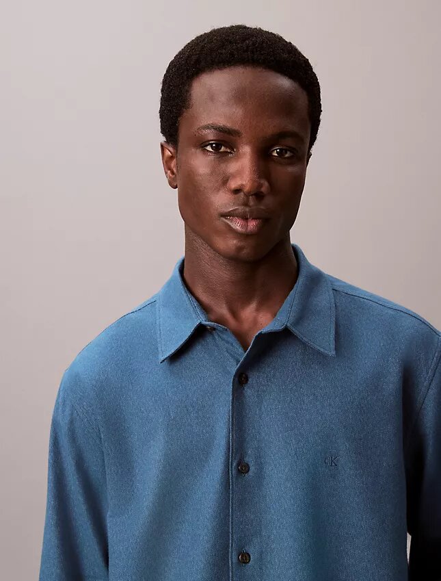 Melange Flannel Relaxed Button-Down Shirt Melange Flannel Relaxed Button-Down Shirt