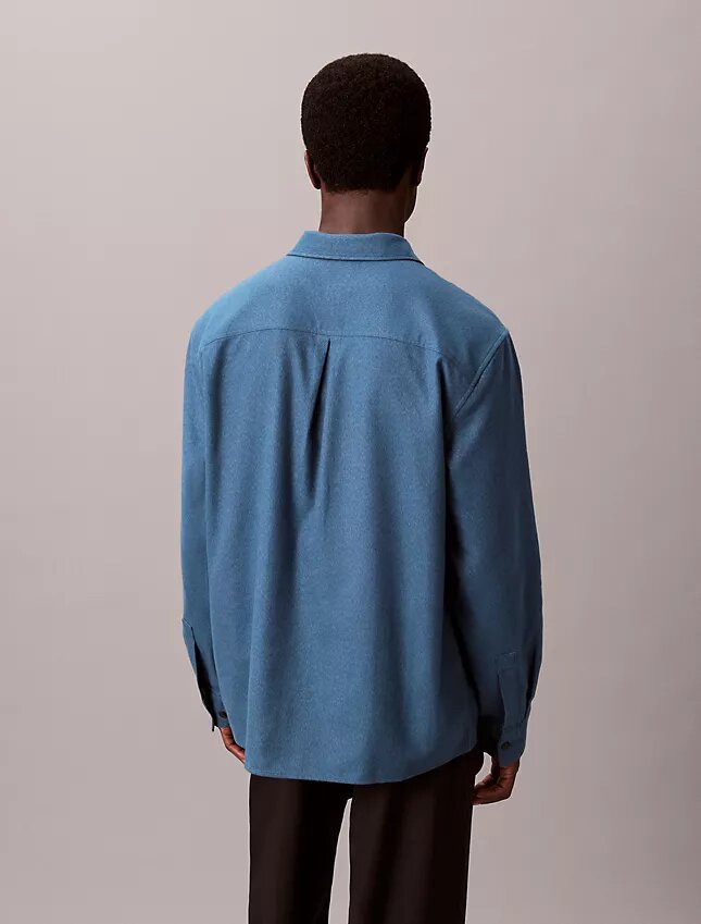 Melange Flannel Relaxed Button-Down Shirt Melange Flannel Relaxed Button-Down Shirt