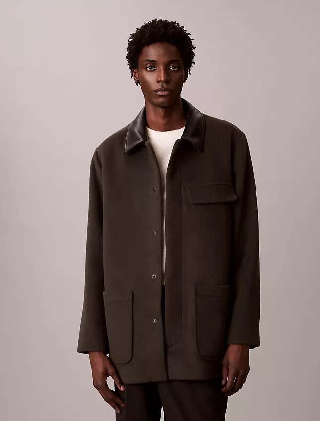 Melton Wool Blend Car Coat Melton Wool Blend Car Coat