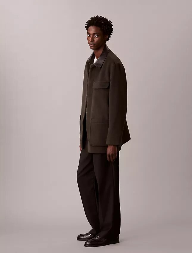 Melton Wool Blend Car Coat Melton Wool Blend Car Coat